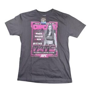 UFC Shirt Womens Large Black Miesha Tate Cupcake Flyweight Mom Warrior MMA Tee